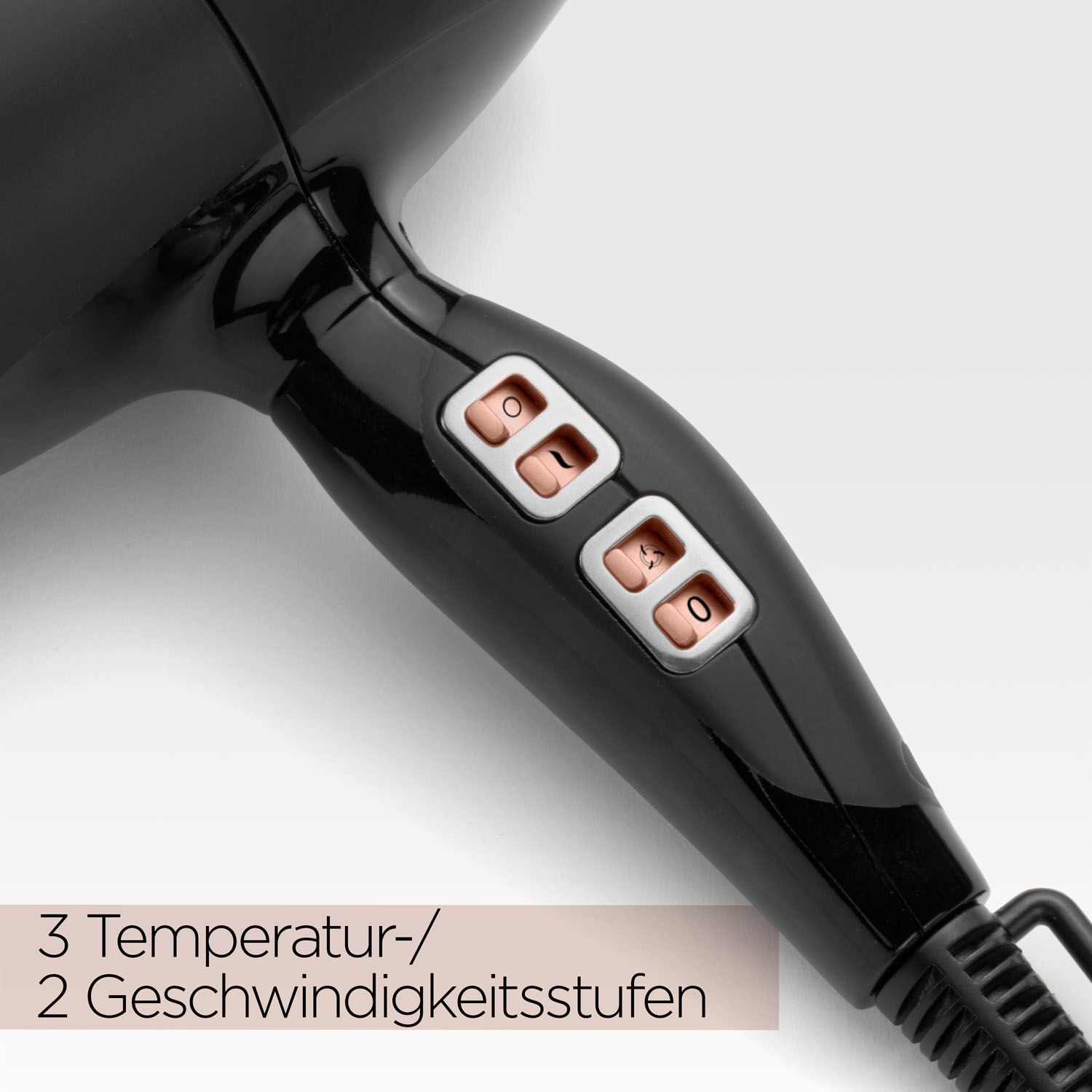 3 Temperatur-/ 2 Geschwindigkeitsstufen